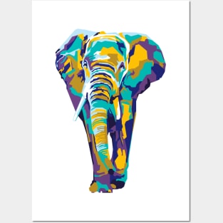 abstract elephant in WPAP Posters and Art